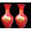 中國(guó)瓷都，中國(guó)紅陶瓷花瓶，喜慶陶瓷裝飾品