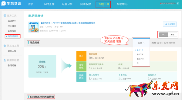 生意參謀商品溫度計(jì)怎么用